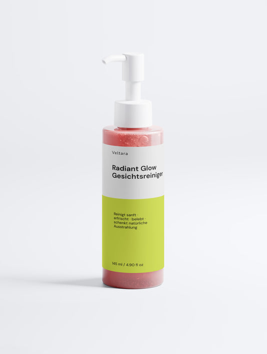 Radiant Glow Gesichtsreiniger von Veltara mit Aloe für strahlende, frische Haut