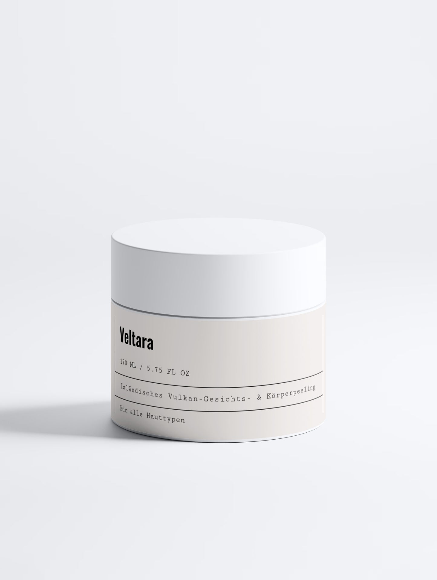 Isländisches Vulkan-Peeling von Veltara für Gesicht und Körper mit Vulkansand
