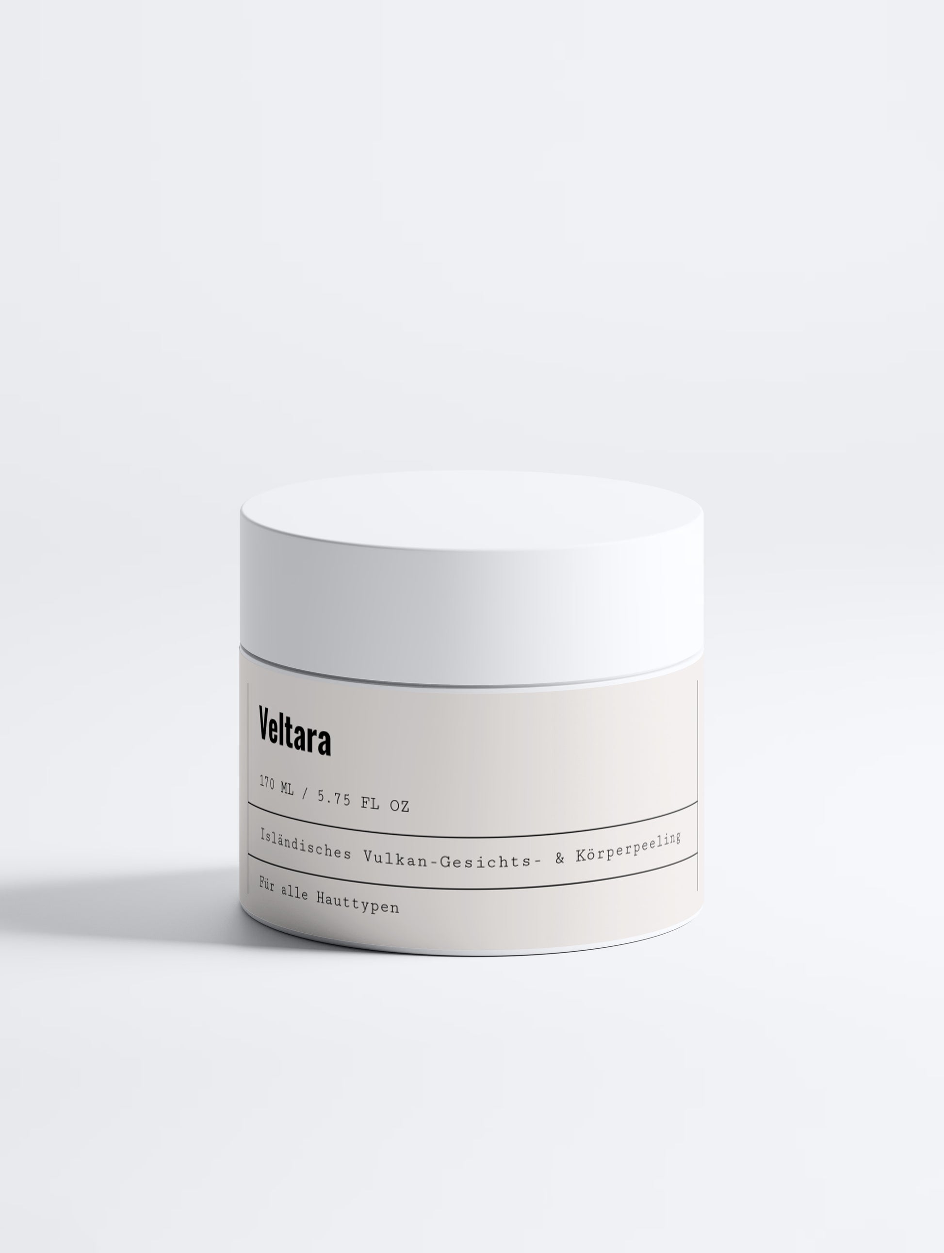 Isländisches Vulkan-Peeling von Veltara für Gesicht und Körper mit Vulkansand