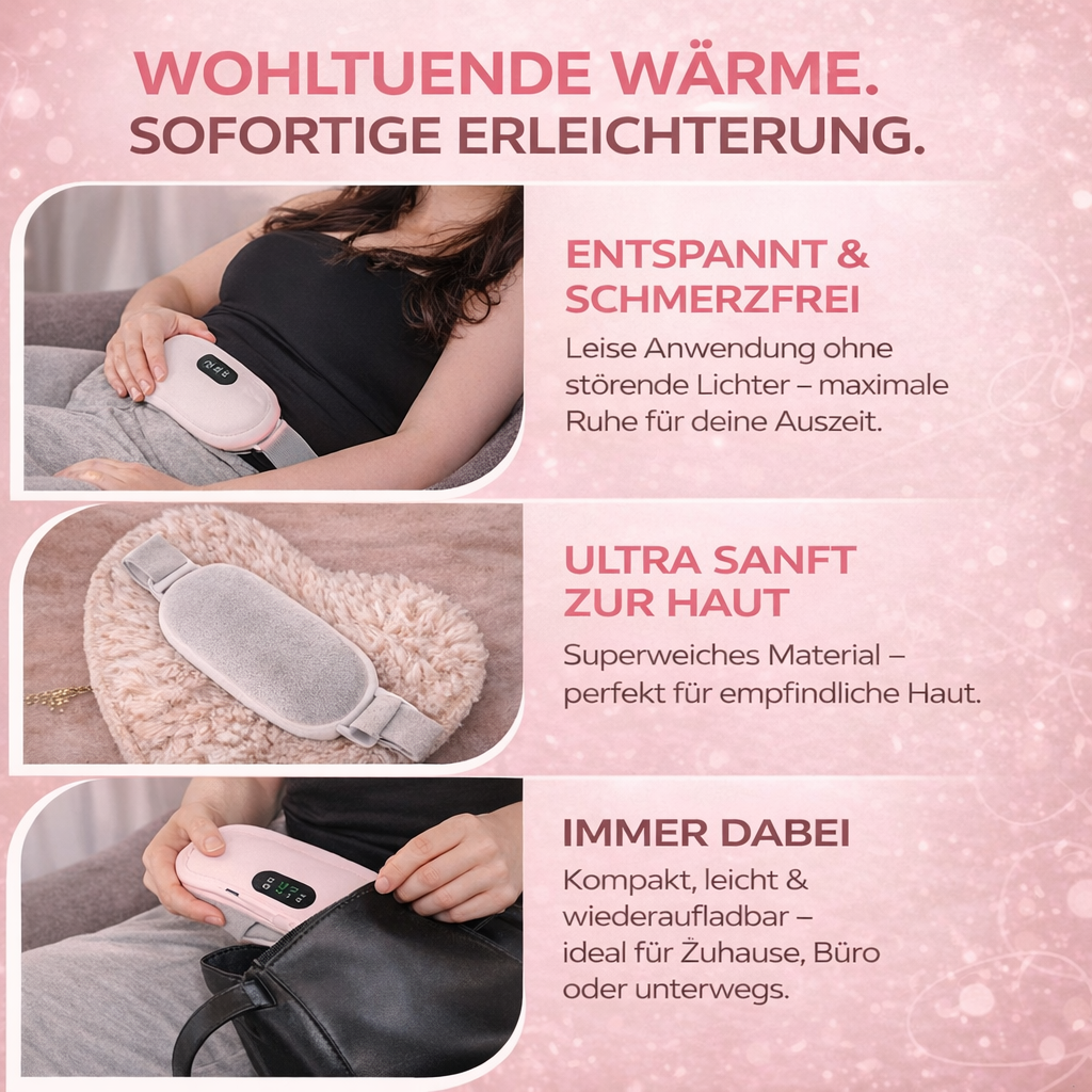 Veltara Elektrischer Perioden-Wärmegürtel mit Massage