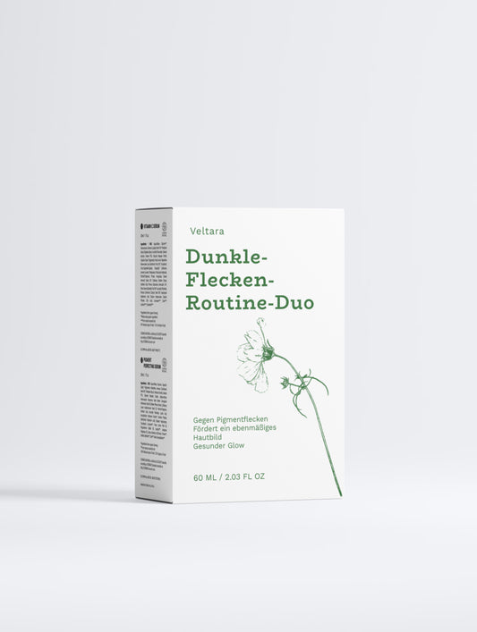 Anti-Pigment Routine Duo von Veltara – Serum & Creme Set gegen dunkle Flecken