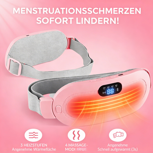 Veltara Heizgürtel mit 3 Heizstufen und 4 Massagemodi gegen Menstruationsschmerzen