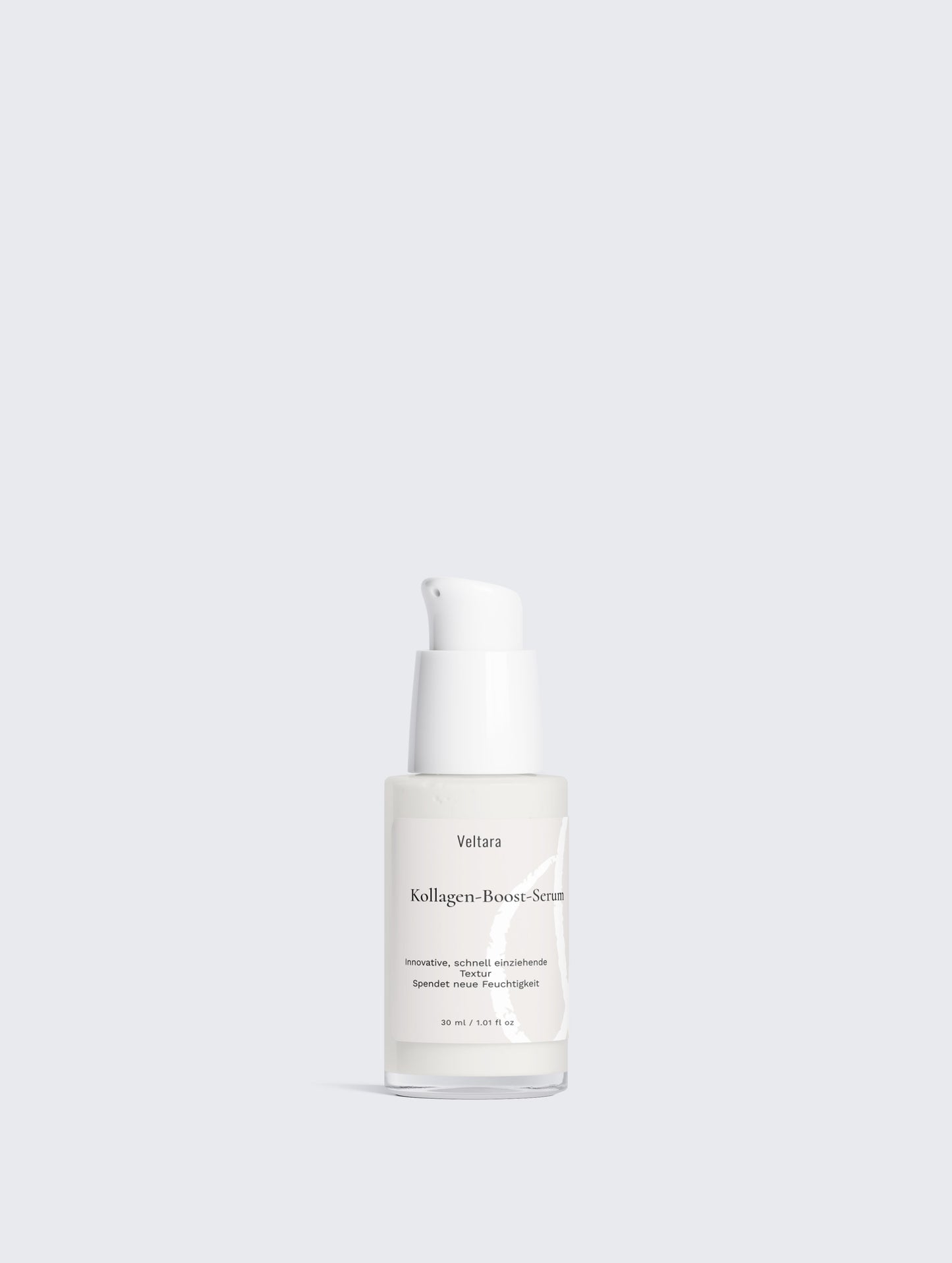 Kollagen-Boost Serum von Veltara – Anwendung auf gereinigter, leicht feuchter Haut