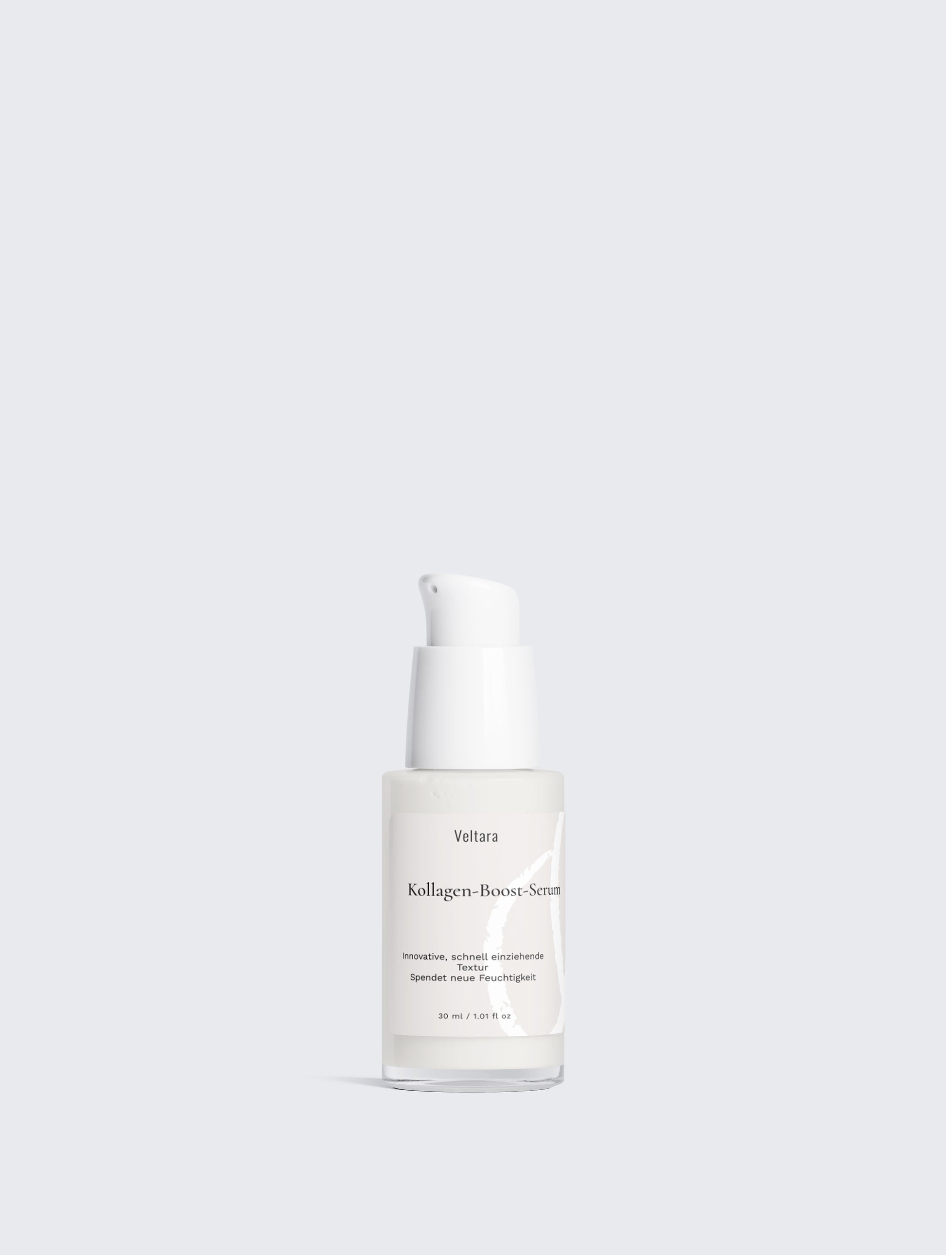 Kollagen-Boost Serum von Veltara – Anwendung auf gereinigter, leicht feuchter Haut