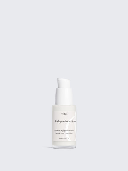 Kollagen-Boost Serum von Veltara – Anwendung auf gereinigter, leicht feuchter Haut