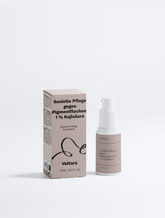 Anti-Pigment Serum mit 1 % Kojisäure von Veltara gegen dunkle Flecken