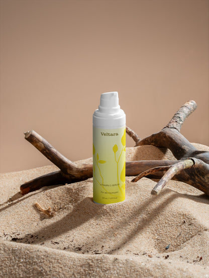 Vitamin C Serum von Veltara – glutenfreie Hautpflege gegen Pigmentflecken